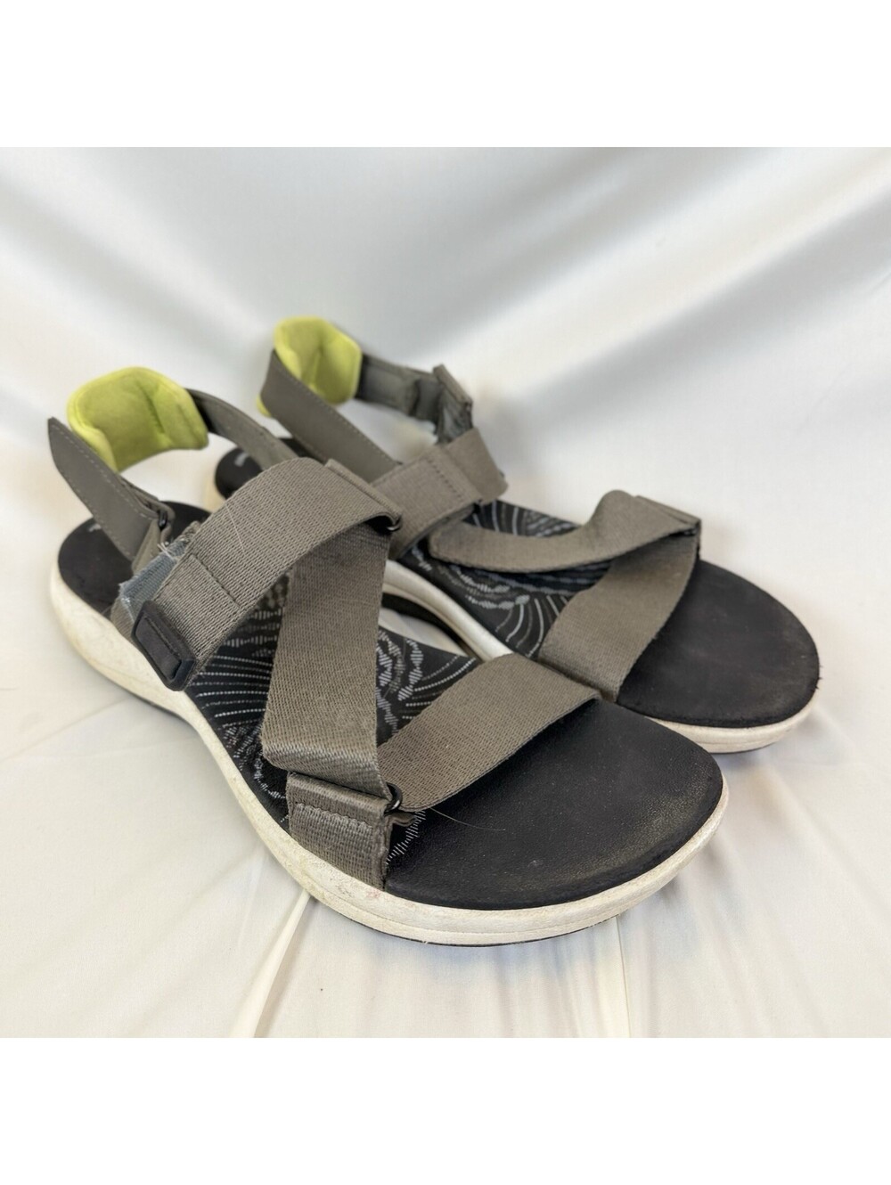 CLARKS Cloudsteppers DARK OLIVE SIZE 9.5 M WOMENS SANDAL VGUC